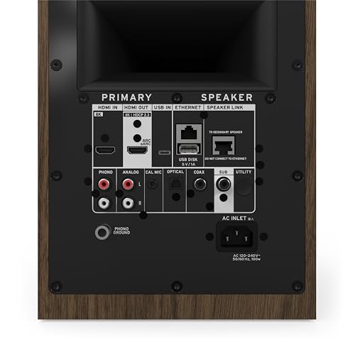 Image of Klipsch The Sevens II Dolby Atmos 6.5 inch Powered Speakers Walnut (Pair)