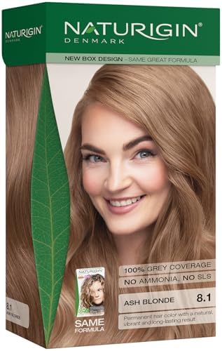 Naturigin Ammonia Free Permanent Hair Color for Women, 8.1 Ash Blonde