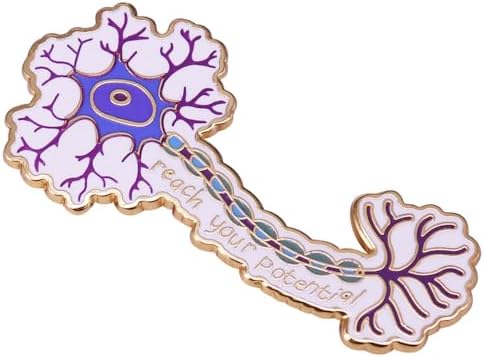Reach Your Potential Enamel Lapel Pin Neuron Cells Brooch Scientific Badge,Unleash Your Potential Purple Brooch Badge image 4