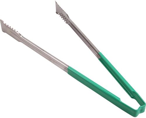 EDLUND Kool-Touch Color-Coded Tongs 16" with Versagrip Paddle, Green Handle 8416G