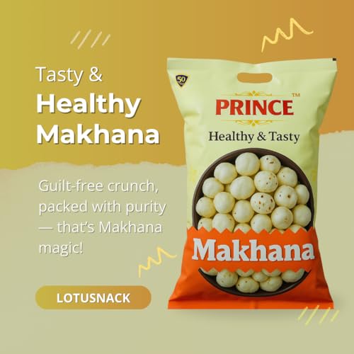 Image of VinodRatna Prince Makhana, 250 g, Fit for Fasting | Foxnuts, Lotus Puffs | Rich in Calcium, Maintains Weight, Healthy Snacks