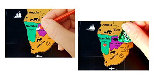 WIDETA Mappa del mondo da grattare in italiano con...