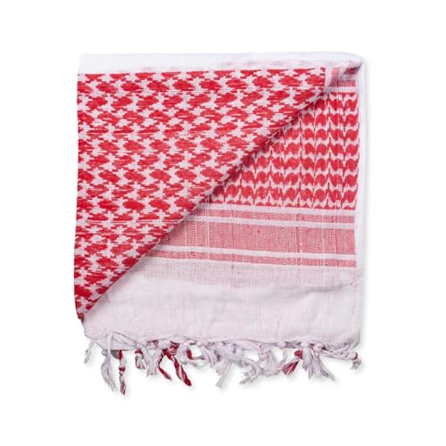 Image of M MCGUIRE GEAR Shemagh Tactical Scarf, Middle Eastern Desert Hood, Bandana, Keffiyeh, Military Style, 100% Cotton, 42 inch x 42 inch