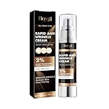 kunier Rapid Anti-Wrinkle Cream with 2% Acetyl Hexapeptide, Woody Amber Notes, Face Firming,Fragrance-Free Formula,all Skin Types,1.7 Fl Oz