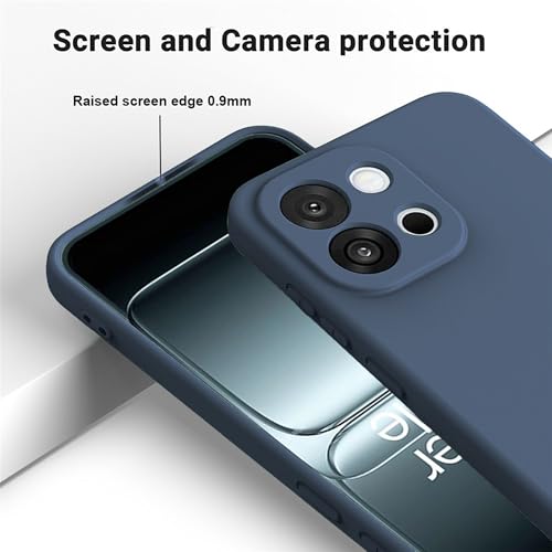 Image of FIRST MART Matte Silicone Back Cover for OnePlus 13s - Blue