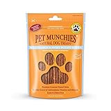 Pet Munchies - Snacks suplemento dental para perros (8 Packs) (Salmón Salvaje/Batata)