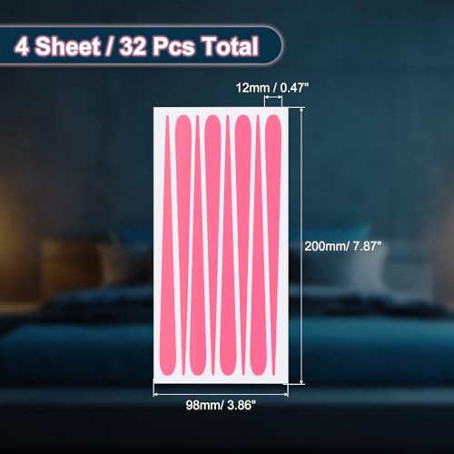 PATIKIL 32 adhesivos de estrellas luminosas para pared rosa miniatura 2