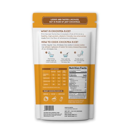 Image of Pink Harvest Farms Sattu High Protein Rice| Vegan | Low GI | Diabetic Friendly, Pack of 3 (200g Each)