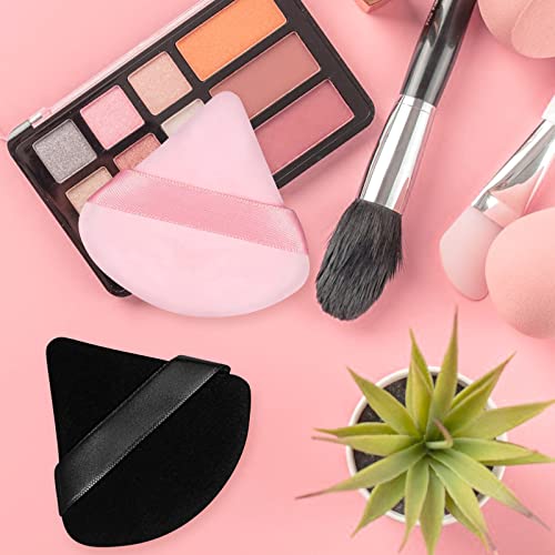 image for Pimoys 9 Pieces Triangle Powder Puff Face Makeup Puff, Soft Velour Mak