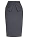 Cute Women Pencil Skirt Slim Fit Knee Length Grey (S) KL-5 CL454