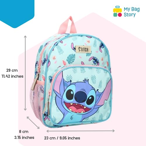 Cartable Stitch bleu 29 cm résistant au mal de dos de l'enfant