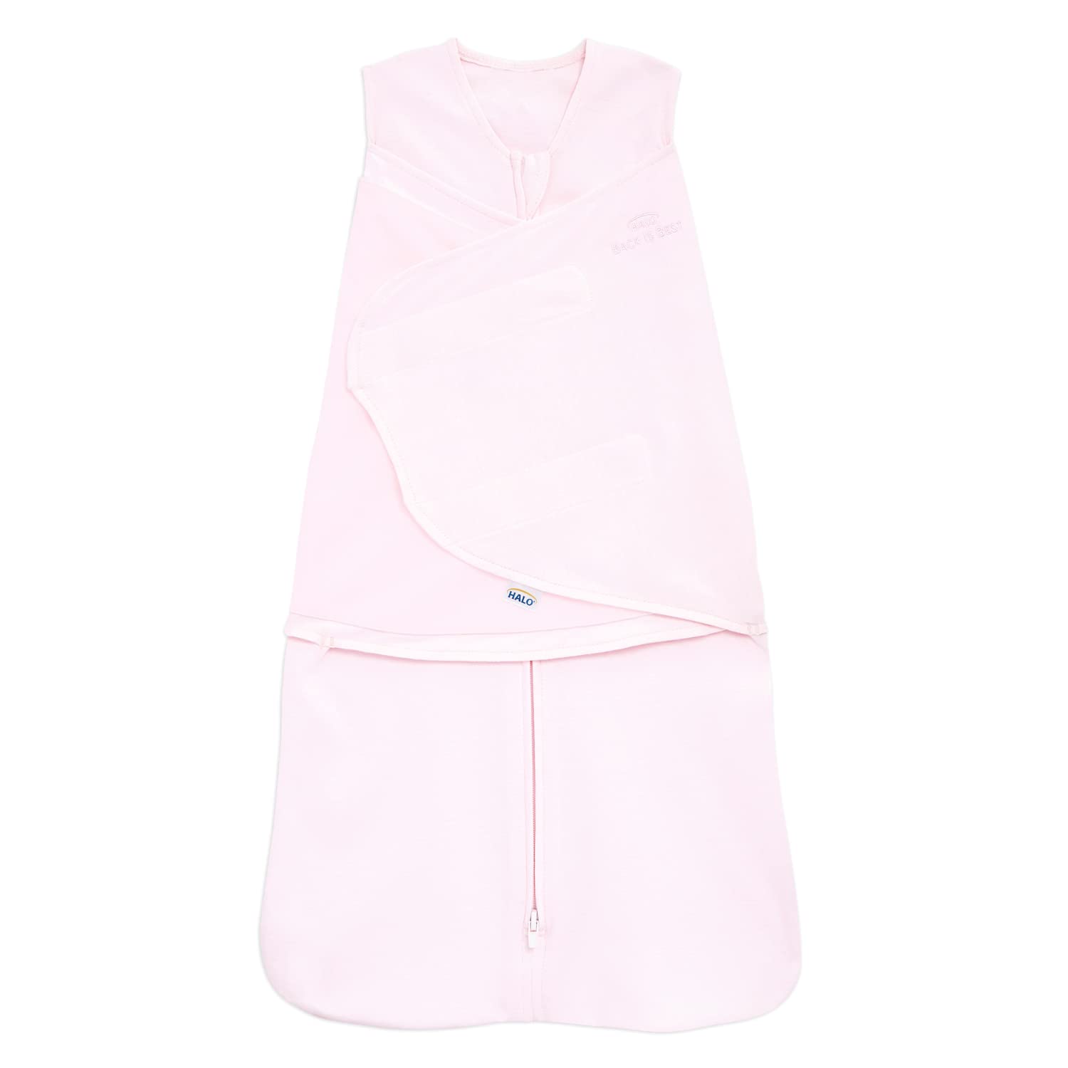 HALO 100% Cotton Sleepsack Swaddle, 3-Way Adjustable Wearable Blanket, TOG 1.5, Soft Pink, Small, 3-6 Months HALO 100% Cotton Sleepsack Swaddle, 3-Way Adjustable Wearable Blanket, TOG 1.5, Soft Pink, Small, 3-6 Months