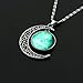 Lcbulu Galaxy Crescent Moon Pendant Necklaces Jewelry for Women18''