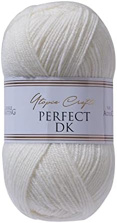 Utopia Crafts DK Double Knitting Yarn, 100g (Light Grey Heather)