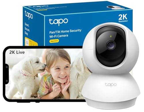 livre Tapo 2K(3MP) Caméra Surveillance WiFi intérieure 360°, Détection Humaine AI Suivi Intelligent, Sirène Notifications instantanées, Mode Privé, Compatible avec Alexa pour Bébé/Animaux C210