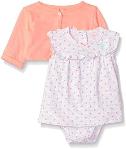 U.S. Polo Assn. Baby Girl's Dress with Sweater or Jacket Dress