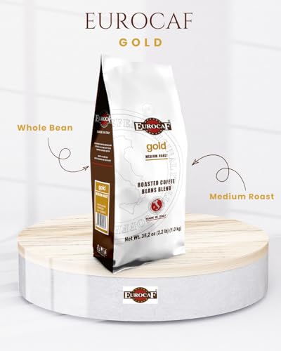 Eurocaf Blend Gold, Café en Grano Tostado Medio 2.2 lb miniatura 4