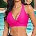 JEUROT Women Sports Bra Bikini Tops Full Coverage Swimsuit Tops Large Bust Swim Tops No Bottom Teen Girls Beach Travel Outfits Summer Fashion Clothes (Watermelon Red, S)