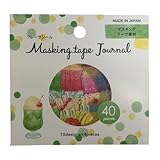 （日本製）マスキングテープ素材 フレークシール 40P（10デザイン×4ピース） 1個 (クリームソーダ)