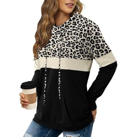 KISSMODA Ladies Lightweight Hooded Sweatshirt Cover