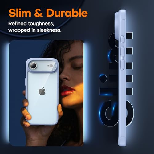 Image of TAURI for iPhone Air Case, with Screen Protector, Star Blue | Full Camera Protection, Anti-Yellowing Military-Grade Protection Shockproof Slim Phone Case for iPhone 17 Air