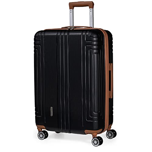 London Fog ABS Hard Shell Suitcase - Travel Luggage with 8 Spinner Wheels | Telescopic Drag Handle | First Class Montagu LFL002-01