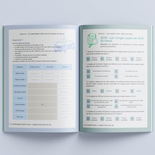 Pack 2 livres d’exercices du gestionnaire de paie : Le Livre d’Exercices du Gestionnaire de Paie – Tome 1 Débutant + Le Tome 2 Intermédiaire 2025/2026, 466 pages – vue 5