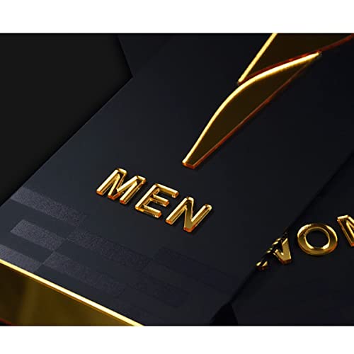 Letreros de acrílico para inodoros para hombres y mujeres, conjunto de figuras decorativas para letreros de baño, letreros para baños modernos, letreros para puertas de baños para negocios, letreros
