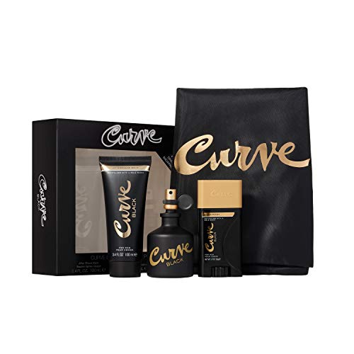 Curve Curve Black Men's Cologne 4 Piece Gift Set, 2.5 Fl. Oz. Eau De Cologne, 4 Count #TOP2