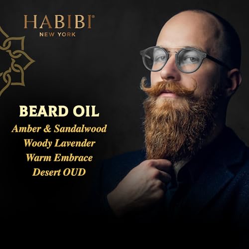 H HABIBI Beard Oil Collection – 4 Pack, 2.0 Fl. Oz Each, Naturally Derived Beard Growth Oil for Men, Beard Care Essentials – Nourishes, Softens & Promotes Healthy Beard Growth - Image 2