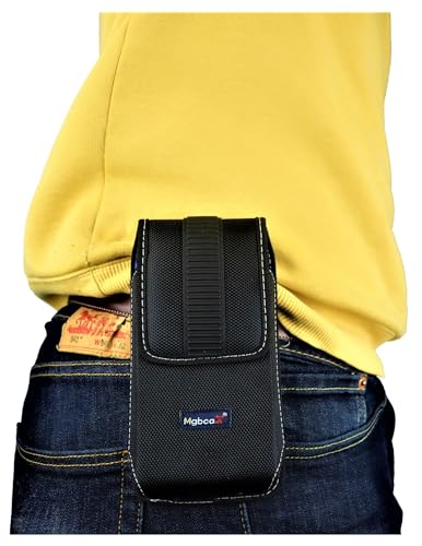 Mgbca MGB-A71 Nylon Cell Phone Holster Pouch For Samsung Galaxy A72 A71 5G, A52 A51 Rugged W/Fixed Belt Loop Clip Holder thumb #3