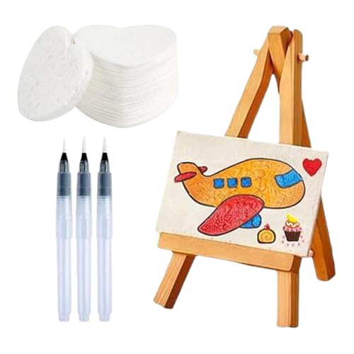 Kit de pintura de espuma mágica, kit artístico de espuma texturizada, rotuladores, esponjas y suministros artesanales para dibujo, ocio creativo y talleres