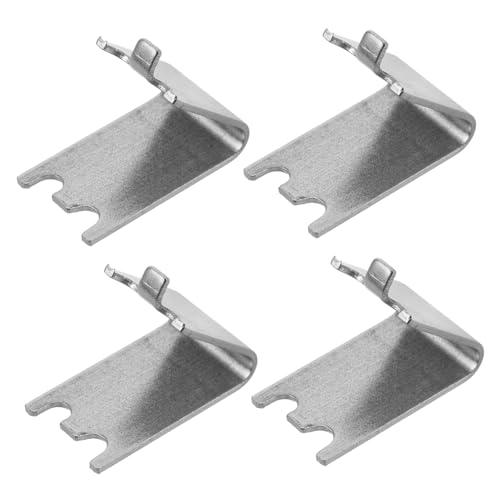 HOLIDYOYO 4 piezas Clip de Estante de Refrigerador de Inoxidable Soporte para Estantes de Frigorífico Instalación Sin Herramientas Soporte Estable y Duradero Accesorios para Congeladores y