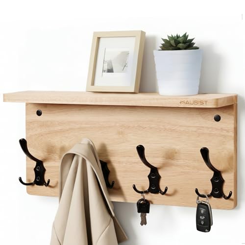 HAUSIST Perchero de pared con 4 ganchos
