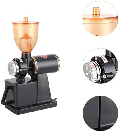 NonMiFyR Coffee Grinder Electric Burr Mill with 8 Grind Settings Coffee Bean Grinder Spice Grinder Grain Mill with Transparent Lockable Hopper PP and, Black - 1