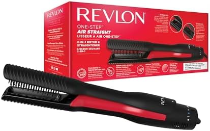REVLON One-Step Air Straight Piastra ad aria e Asciugacapelli 2-in-1 || Asciuga e liscia con l'aria calda, senza calore estremo - Piastre e denti infusi con olio di Argan || RVDR5330E — foto principale