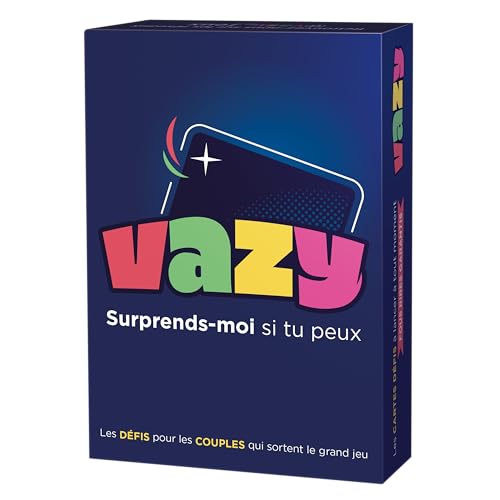 VAZY - Jeu de Défis en Couple - Plus de 120 Cartes défis hilarants à Lancer à Tout Moment - Idée Cadeau Saint Valentin Homme et Femme - Jeu de société