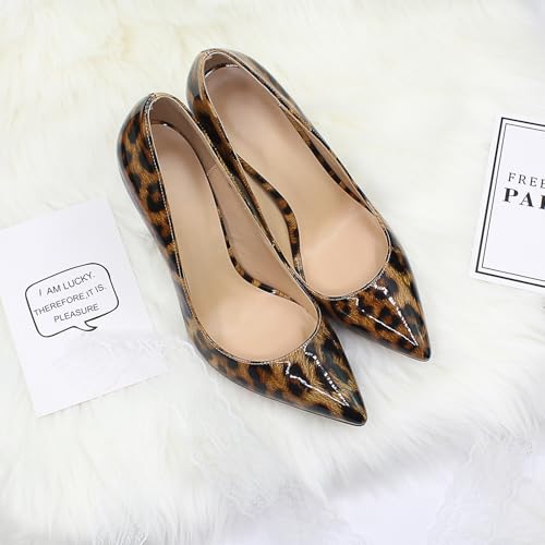Image of Women's Pointed Toe Shallow Stiletto Heels 4.7 Inch Pumps Wedding Party Banquet Shoes