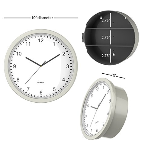 Stalwart 82-5894 Wall Clock With Hidden Safe, 10" #TOP1