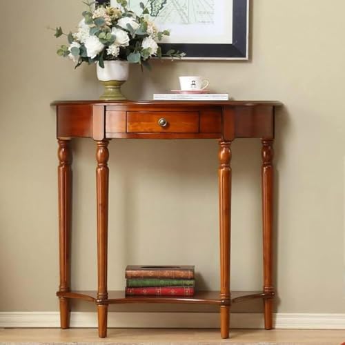 Mesa consola de madera maciza para decorar la trasera del sofá en el salón 2