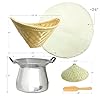 PANWA Sticky Rice Professional Thai Chef Grade Cookware Set Restaurant Quality Steamer Pot, Handcrafted Bamboo Wing Basket & Lid, 24” Grade 90 Cheesecloth, & Rice Paddle Ladle #2