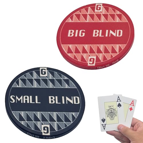 YJFY Cerámica Poker Button Etuiformat Poker Button Pokerguard Poker Card Guard Big Blind Small Blind Chip Poker Accesorios para jugadores profesionales Texas Hold'em (rojo)