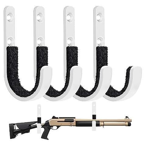 HEKAGURA Wall Mount Gun Rack Storage System for Rifles, Shotguns, Archery Bows - Heavy Duty Steel with Soft Padding Cover