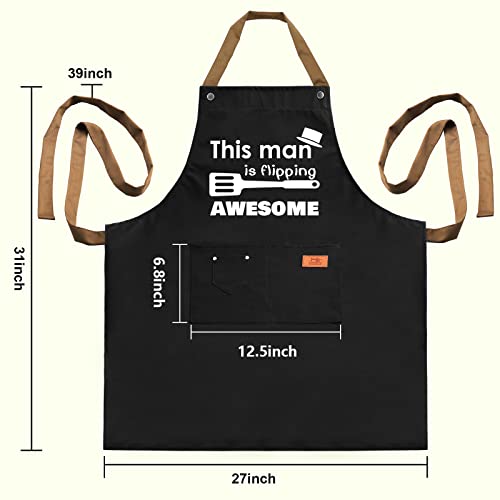 Uenow Men's Gifts, Gifts For Dad, Funny Gifts For Father's Day, Christmas, Birthday Gifts For Husband Boyfriend Brother, Gifts For Men From Wife Daughter Son, Chef Cooking Apron, Grilling Bbq Aprons #TOP1
