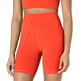 Picture of Amazon Essentials Women's Active FormFlex Buttery Soft High Waist 5" Yoga Biker Shorts, Bright Red, Large