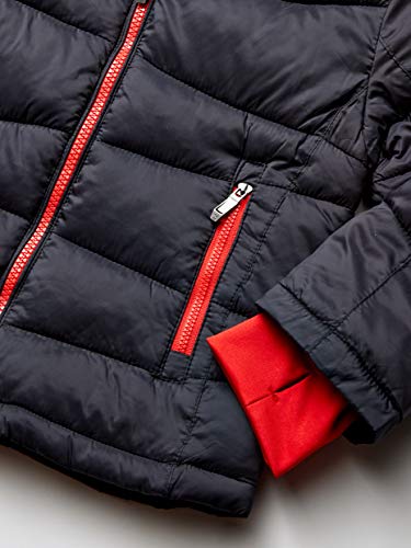 Spyder Boys' Big Water Resistant Hooded Puffer Jacket, Black, Small (8) #TOP2