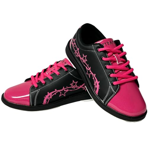 Pyramid Women's Rise Black/Hot Pink Bowling Shoes4