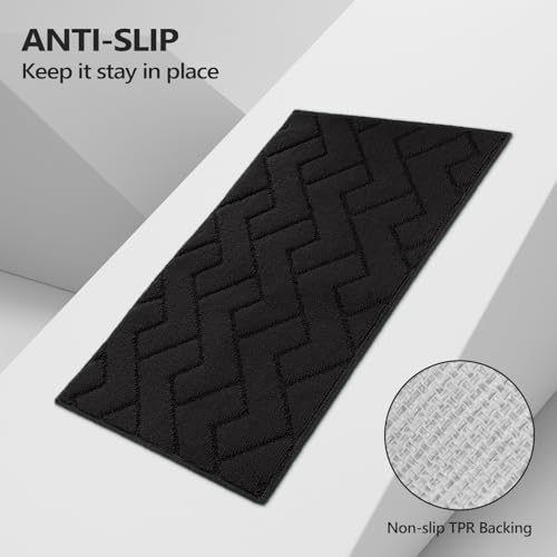 Image of hicorfe Kitchen Runner Rug,24 inchx79 inch+20 inchx48 inch Kitchen Set,Non-Slip Kitchen Mat