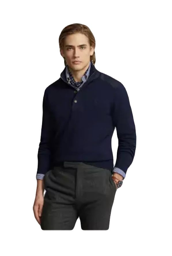 polo ralph laurEN Mens Cotton Hybrid Sweater xx-Large Navy