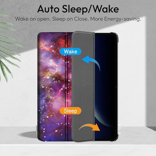 Image of Robustrion Cover for OnePlus Pad Go 2 12.1 inch Cover Case, Trifold Cover Case for OnePlus Go 2 Tablet Cover [Auto Sleep Wake Support] - Galaxy